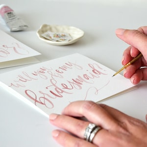 Watercolor Will You Be My Bridesmaid Cards. Bridesmaid Proposal ...