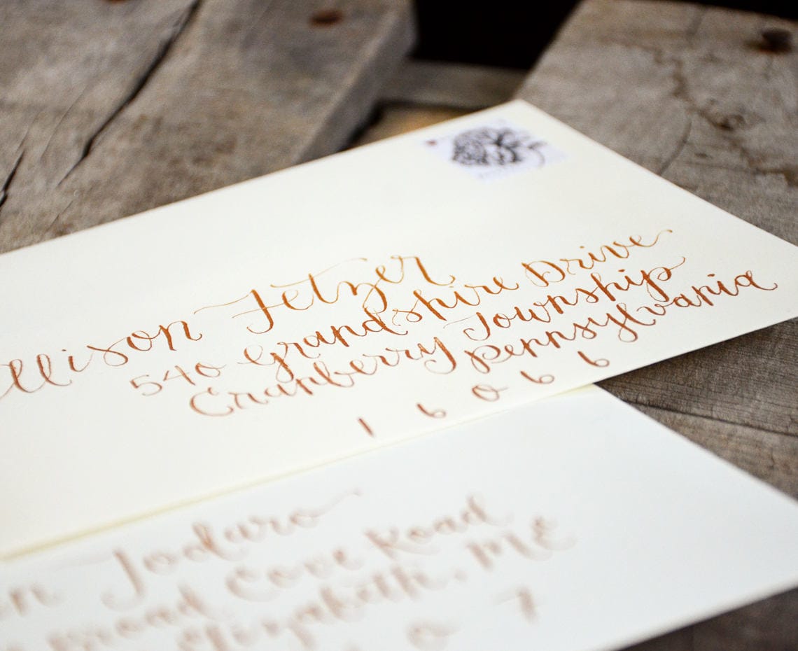 The Beauty of Calligraphy on Wedding Envelopes — AC Letters