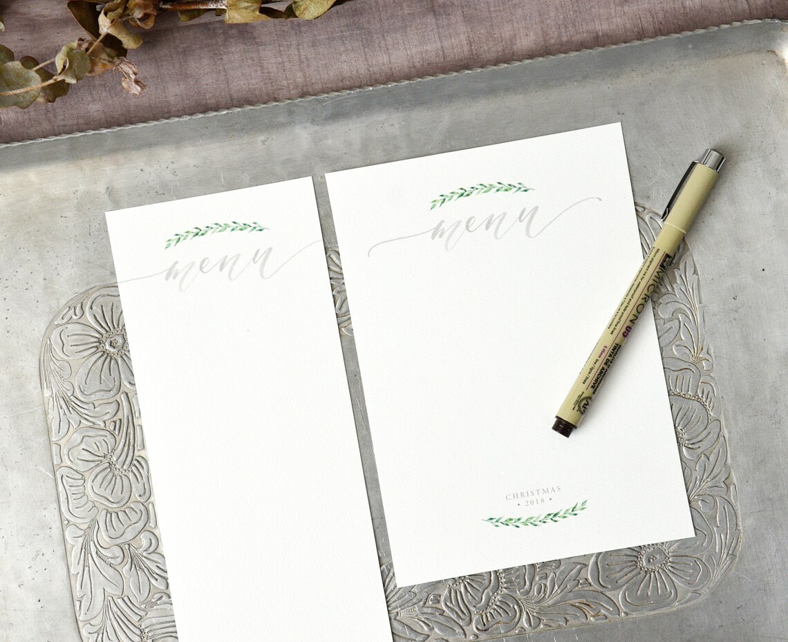 Printable Christmas Menu Fill in the Blank Menu Instant - Etsy