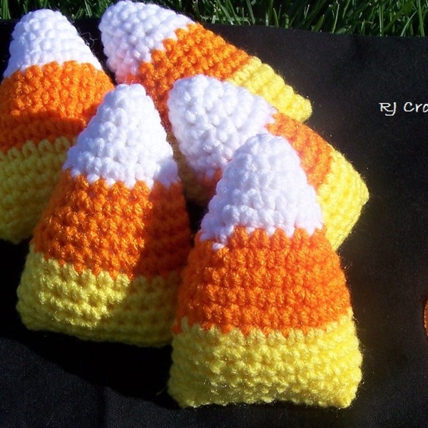 Candy Corn Amigurumi, Candy Corn Stuffed Toy, Canndy Corn Plush Toy, Crocheted Candy Corn