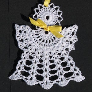 Angel Ornament, Crocheted Angel Christmas Ornament