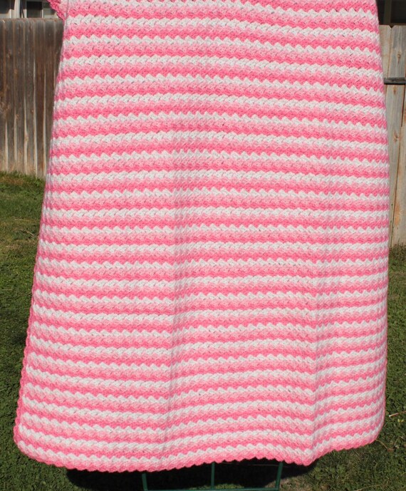 Pink and white striped baby blanket new arrivals