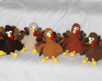 Turkey Amigurumi toy, Turkey Stuffed Toy, Turkey Plush Toy, Crocheted Thanksgiving Turkey