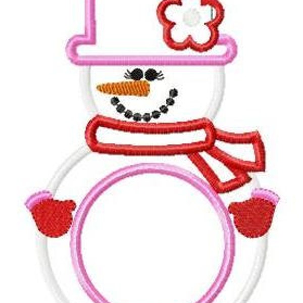 Conception d’applique de broderie de machine de Snowgirl