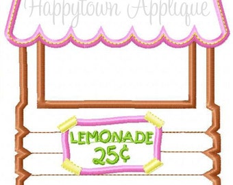 Lemonade Stand Machine Embroidery Design