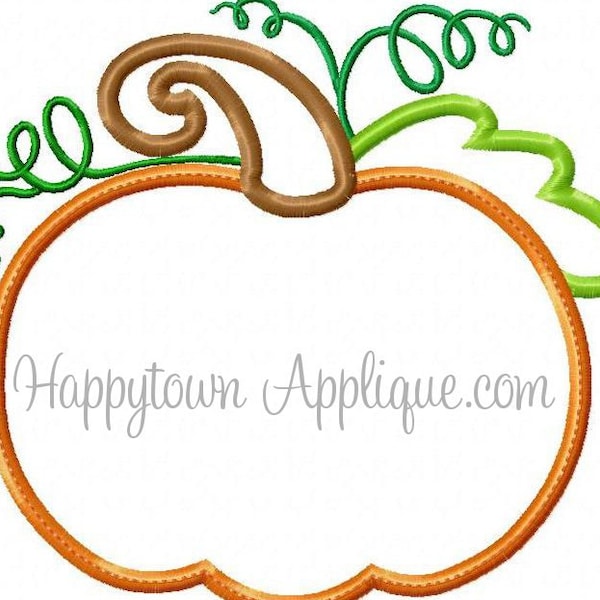 Pumpkin Appliqué Machine Embroidery Design