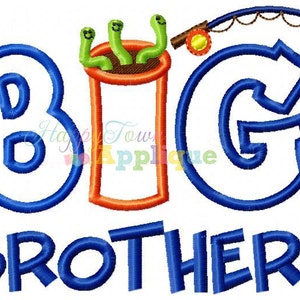Big Brother Fishing Machine Embroidery Design image 1