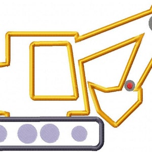Excavator Machine Embroidery Design