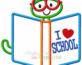 ブックワームマシンアップリケデザイン