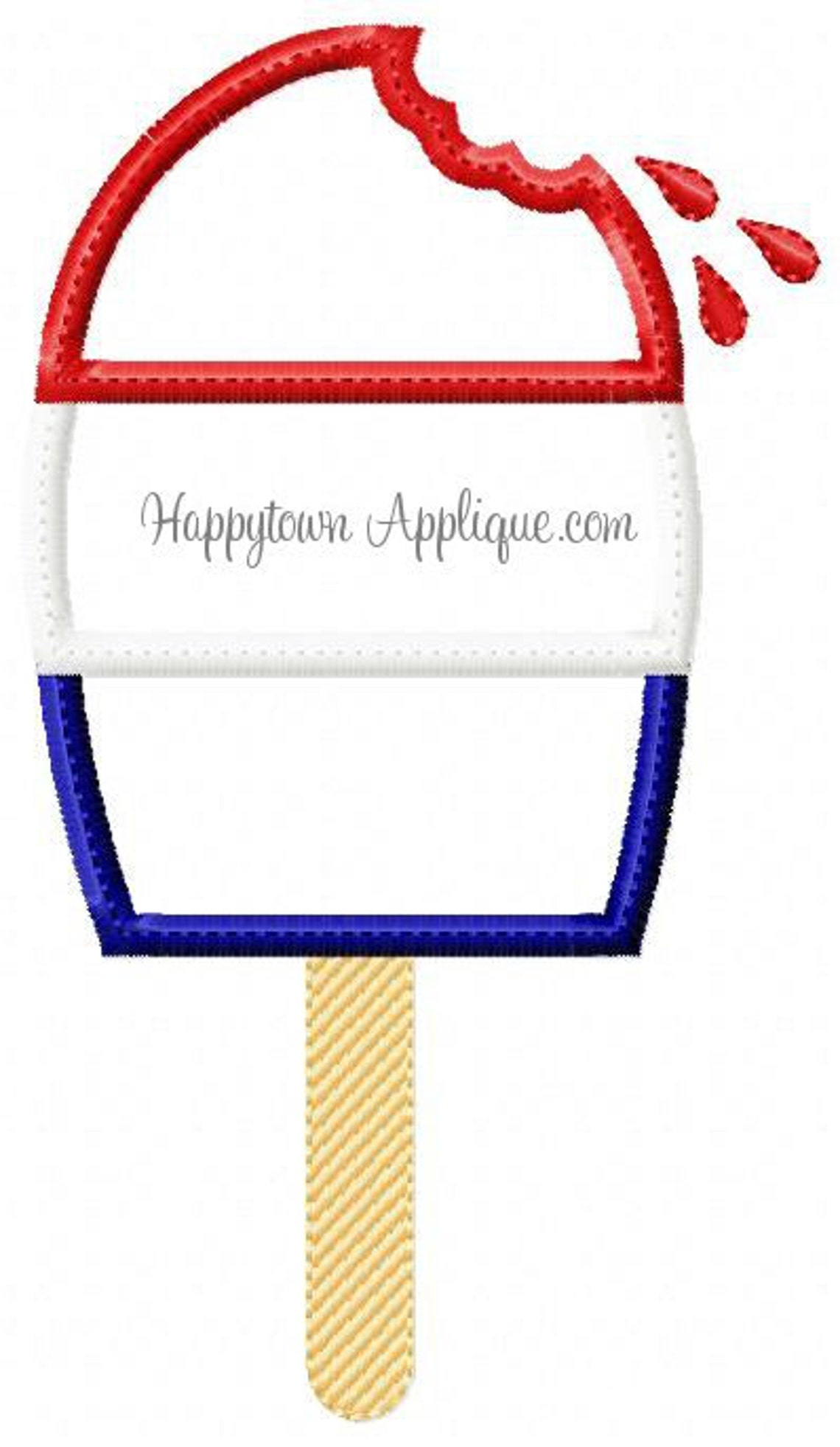 Ice Cream Tri Color Machine Embroidery Design Etsy
