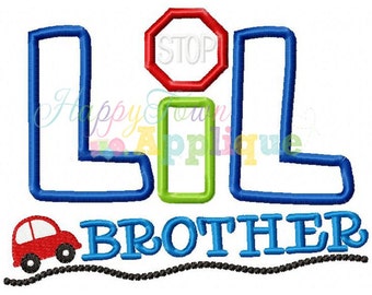 Lil Brother Cars Machine Embroidery Design