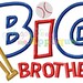 Big Brother Baseball Machine Embroidery Design - Etsy