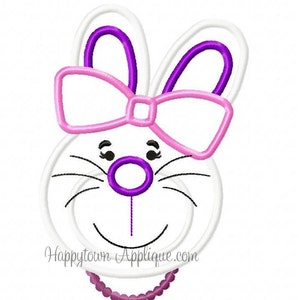 Bunny Face Machine Embroidery Design
