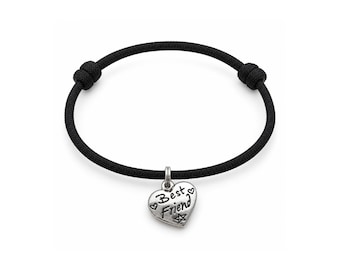 Stainless Steel Heart Friendship Charm Bracelet