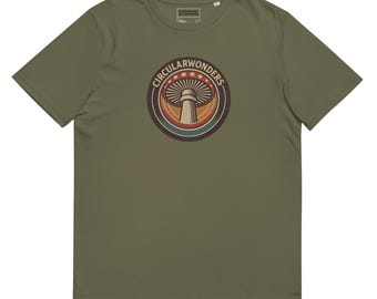 CircularWonders® Mushroom Tee Unisex Organic Ribbed Neck T-Shirt