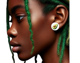 Avocado Earrings, 22mm