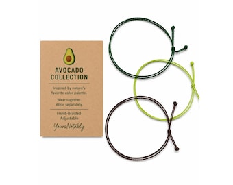 Avocado Collection 3 Thin Bracelet Set | Nature-Inspired Gift