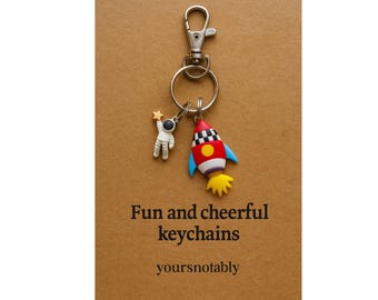 Rocket And Astronaut Bag Charm