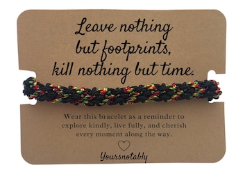 Rasta Chevron Micro Paracortd Adjustable Bracelet
