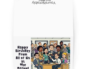 Happy Birthday from All of Us at the Office Greeting Card-A9 Sized