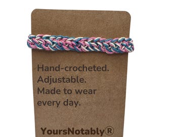 Hand Crocheted Adjustable Friendship Bracelet