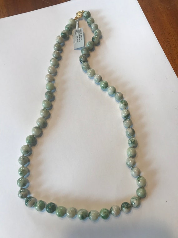 Vintage Jade beads, green Jade necklace, Jade bead