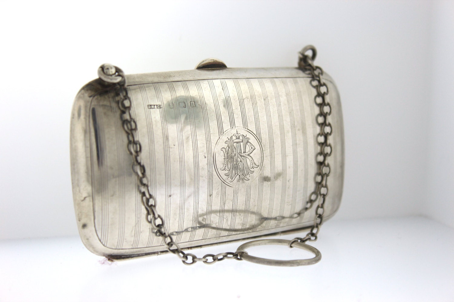 Antique Sterling Silver Coin Purse, Birmingham Hallmarked 1912 Edwardian Dance Purse