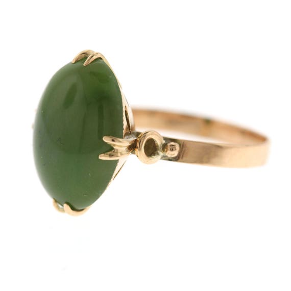 Vintage Jade Ring Rose Gold Jade Engagement Ring Nephrite - Etsy Canada