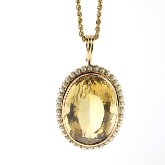 Large 2024 citrine pendant