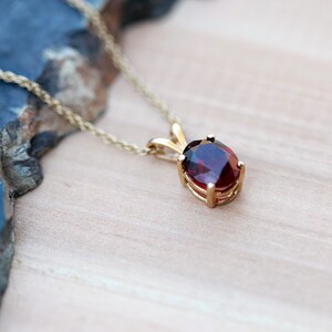 Natural Garnet Pendant Oval January Birthstone Pendant,