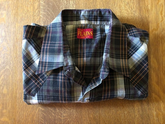 Vintage men's Ely Plains pearl snap shirt
