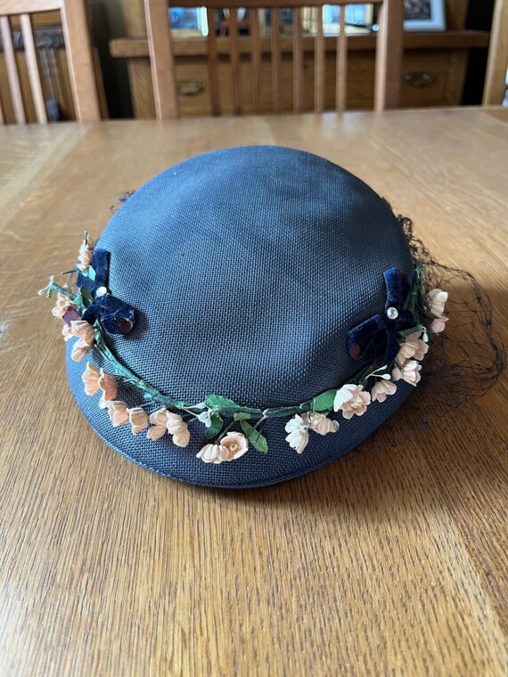 1940'S-50'S Calot style hat, Mid-Century hat, Vin… - image 7