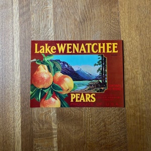 1940-50s Wenatchee Pear label