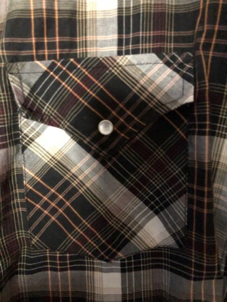 Vintage men's Ely Plains pearl snap shirt image 6