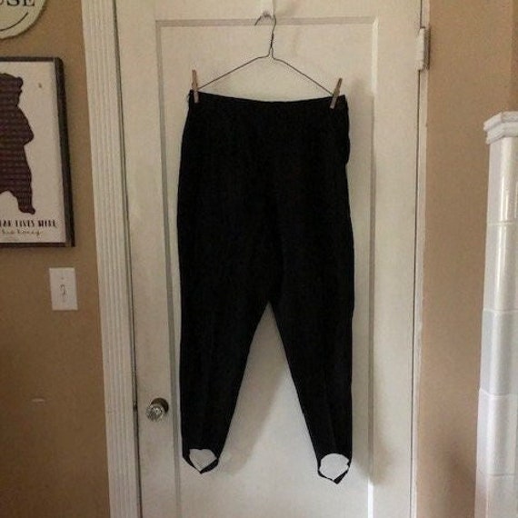 1990's womens black stirrup pants - image 1