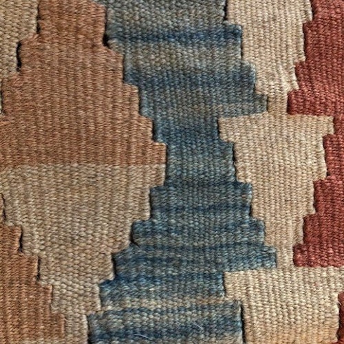 Vintage shops Turkish wool rug-- Kilim style
