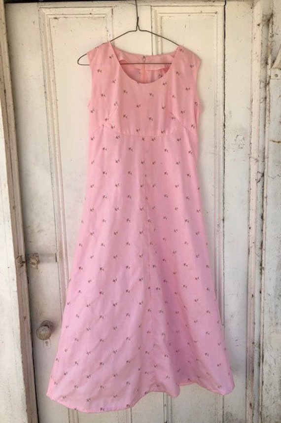 Vintage sleeveless summer dress--tea length - image 1