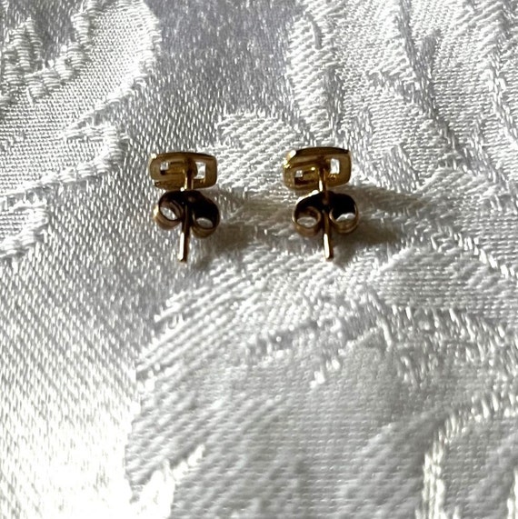 14K Greek Key: Gold ring & stud earrings set - image 2
