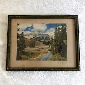 Vintage print Boulder Peak Idaho