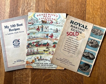 2 Antique 1920's Cookbooklets: Buy 1 or Buy both