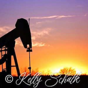 Pumpjack Silhouette photo print