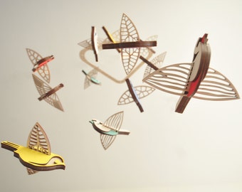 Vliegende hoge vogel mobiele medium-houten vogel mobiele