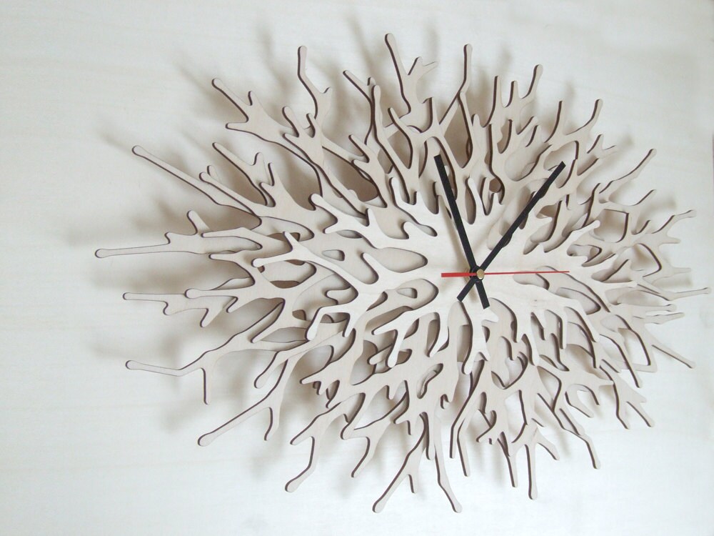 Coral Clock large wall clock horizontal