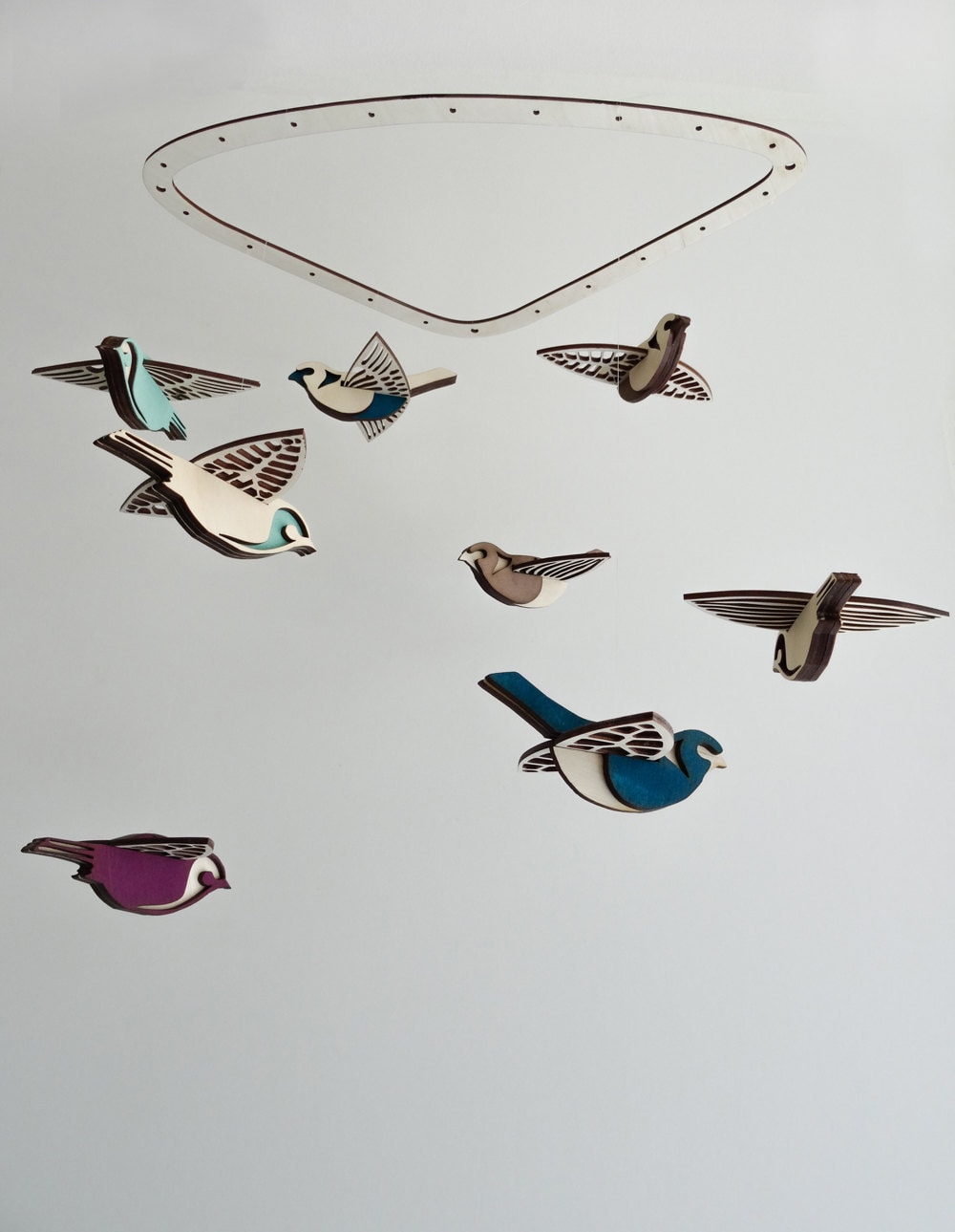 Flying High Bird mobile medium wooden bird mobile