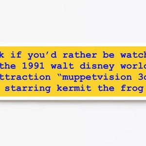 MuppetVision 3D Bumper Sticker