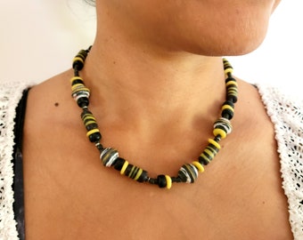 African Krobo Bead Necklace