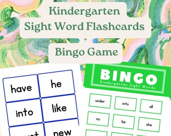 Printable Kindergarten Dolch Sight Word Flashcards And Bingo With Bingo Markers