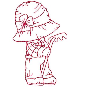 Sunbonnet Sam Summer Embroidery Digital Designs (10 digital Designs)