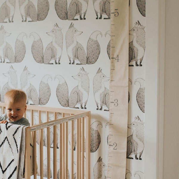 Canvas Growth Chart Ruler: Kids Height Tracker