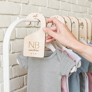 Wooden Baby Closet Dividers: Nursery Size Organizer, Newborn-24 Months